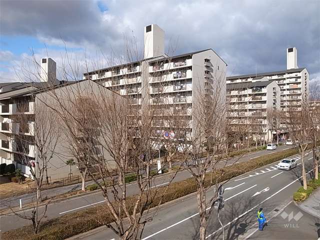 栄南団地の全景