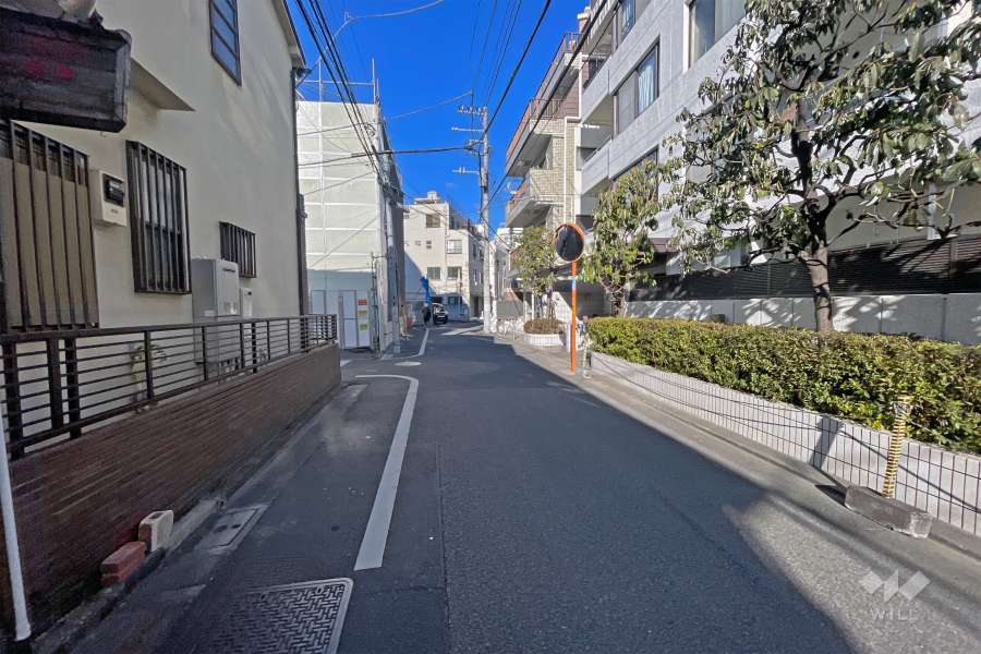 敷地の南側前面道路（東側から）