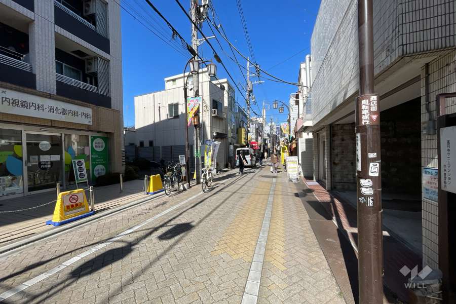 敷地西側の前面道路　