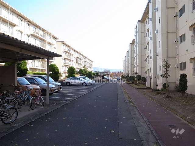 敷地内駐車場（平面式）と駐輪場