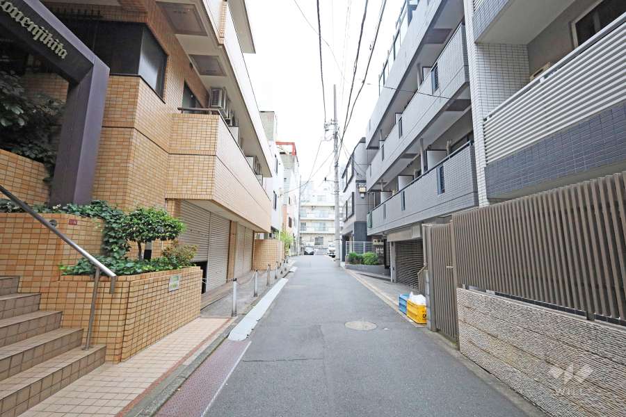 敷地北側の前面道路