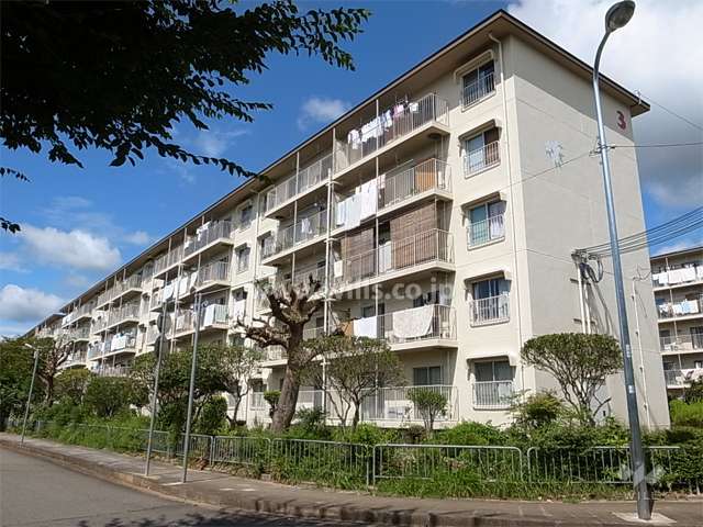 公社清和台住宅３号棟の外観（南東側から）