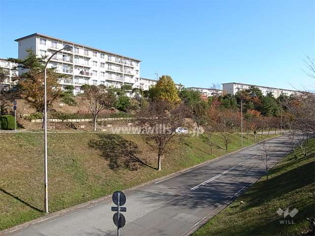 公社清和台住宅の全景