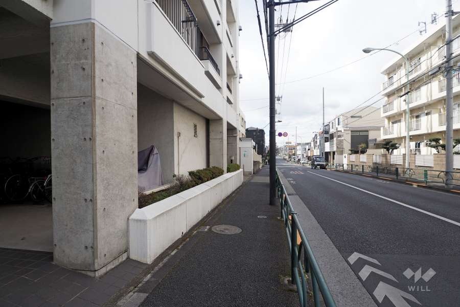 敷地北側の前面道路