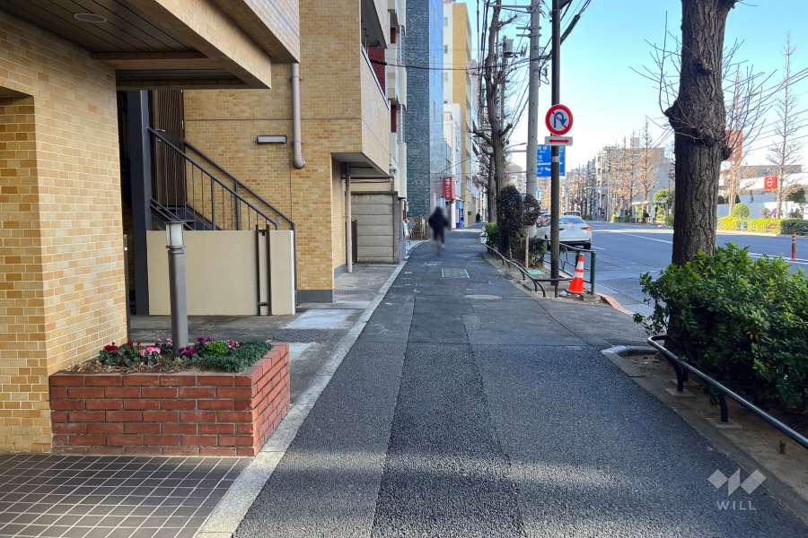敷地北側の前面道路