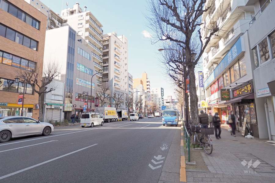 敷地北側の前面道路（東側から）