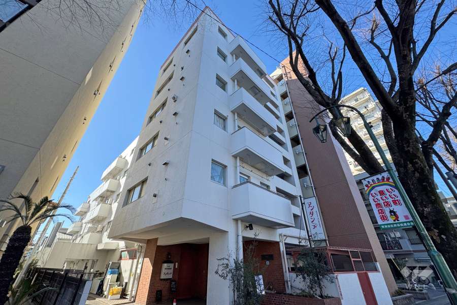 レック八幡山マンションの外観（北東側から）