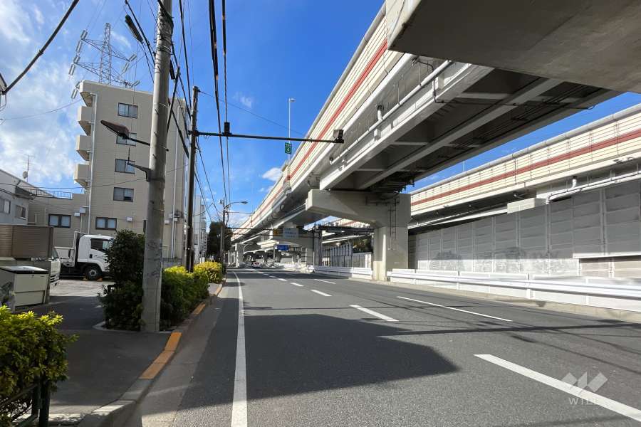 敷地の北側前面道路（東側から）