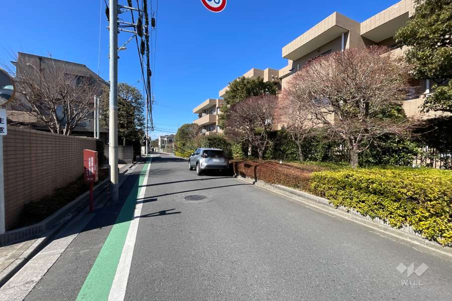 敷地南西側の前面道路　