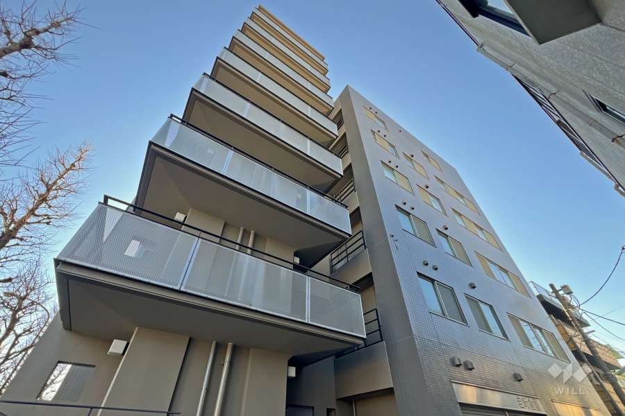 グランドメゾン南阿佐ヶ谷の外観（北西側から）