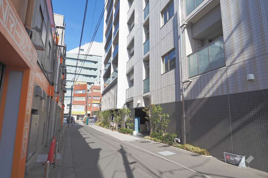 敷地北西側の前面道路　