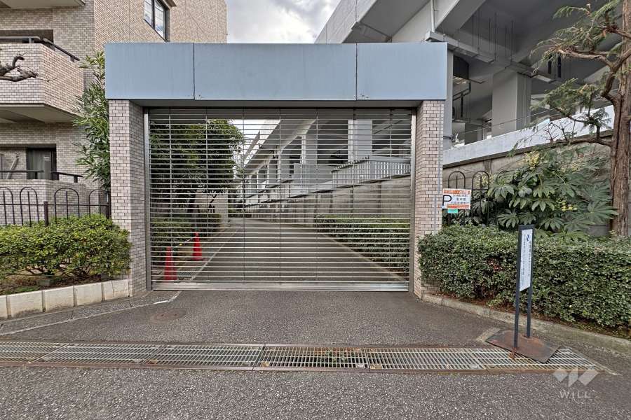 駐車場の出入り口（リングシャッター付き）