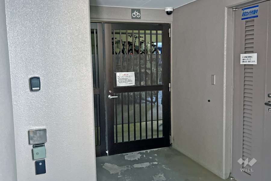 駐輪場の出入り口