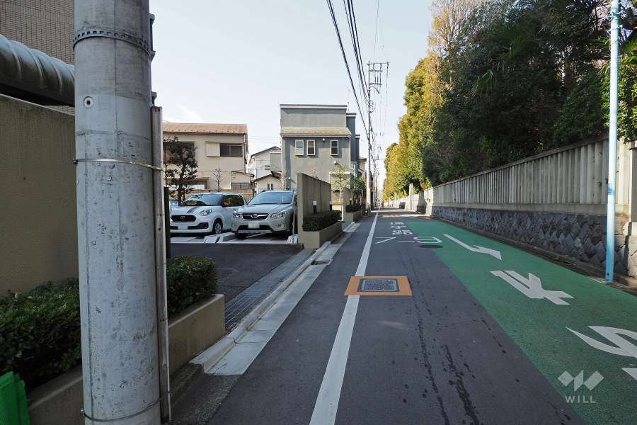 敷地北側の前面道路（東側から）