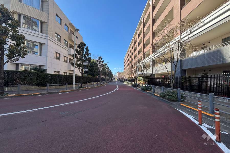 敷地北側の前面道路　