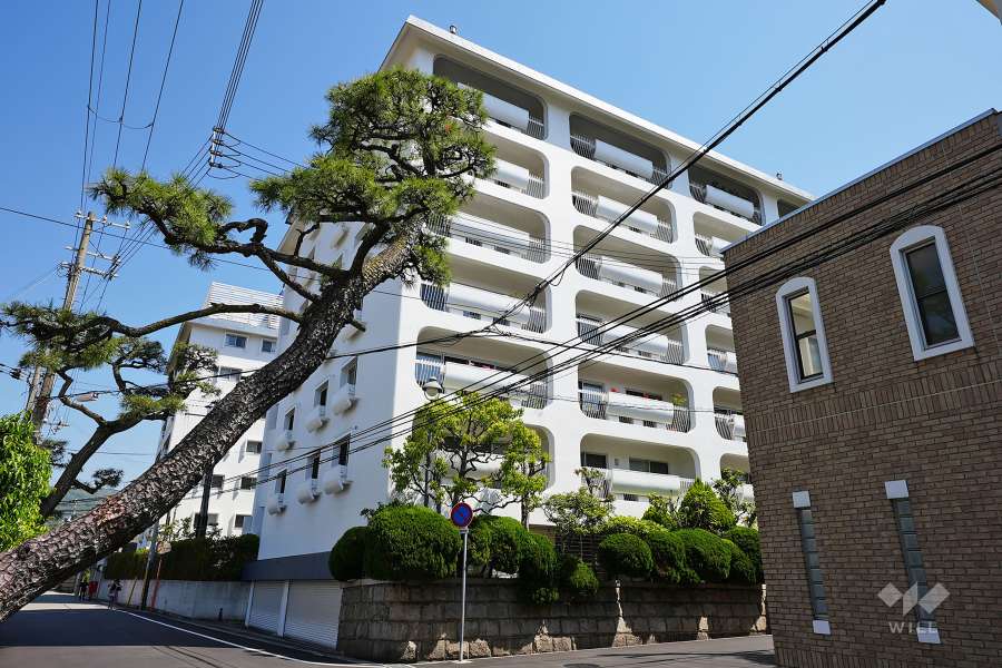 芦屋サンプラザの外観（南西側から）