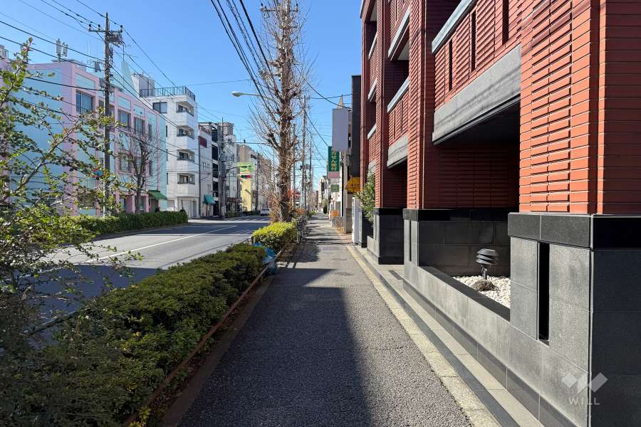敷地南側の前面道路　