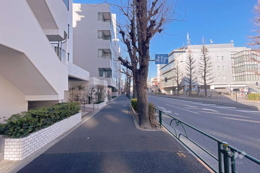 敷地の北側前面道路（東側から）