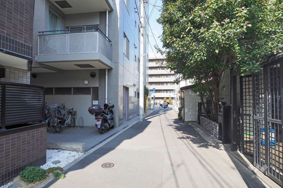 敷地東側の前面道路