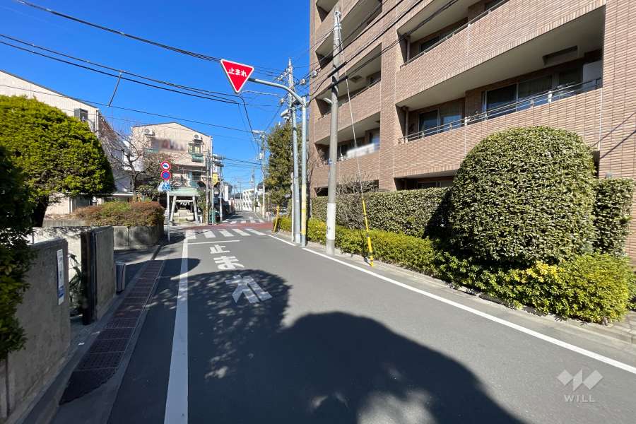 敷地南側の前面道路