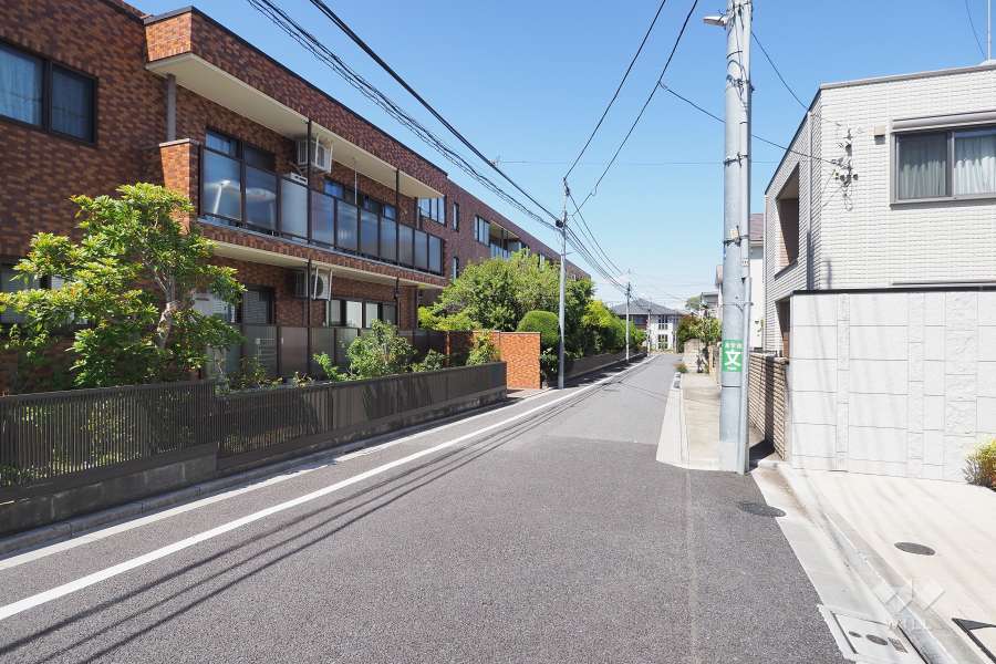 敷地北側の前面道路（東側から）