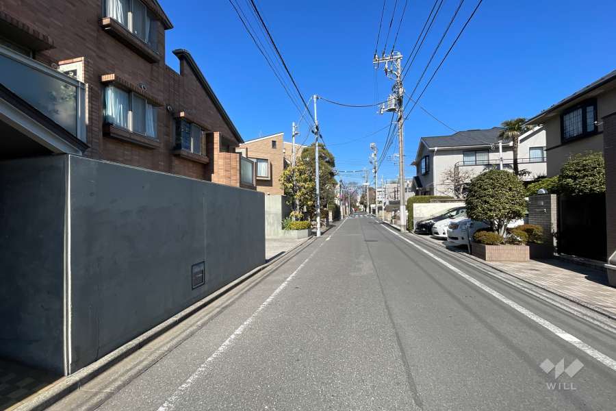 敷地東側の前面道路