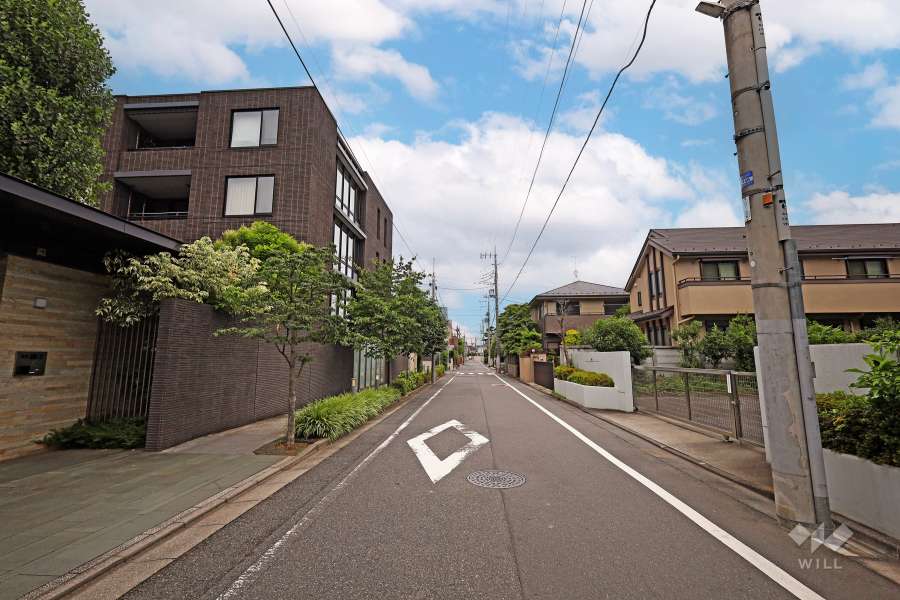 敷地東側の前面道路（南側から）