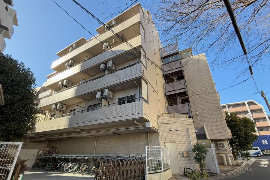 ベルエール方南町の外観（北東側から）