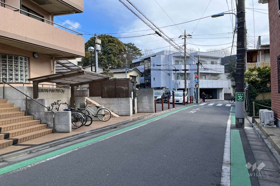 敷地南西側の前面道路　