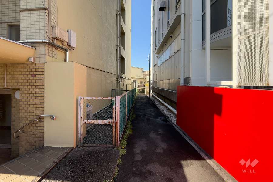 敷地北側の前面道路　