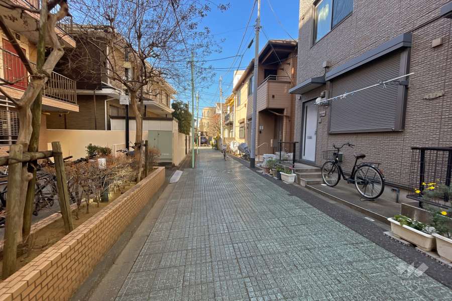 敷地北側の前面道路（東側から）