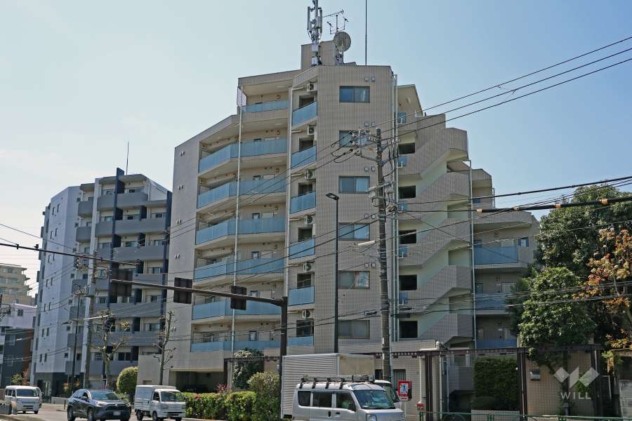 ベルエール代田の外観（北東側から）