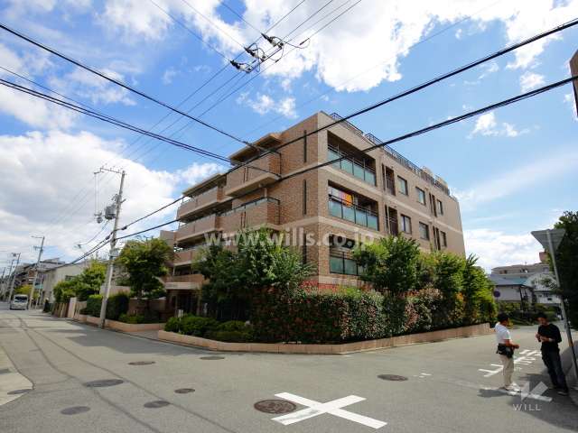 周辺は区画の整った閑静な住宅地。敷地の3方が接道しています。