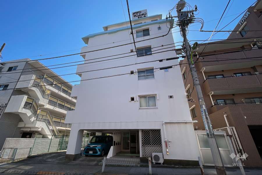 チサンマンション自由ヶ丘の外観（北西側から）