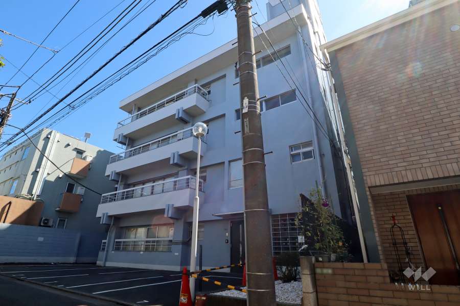 自由ヶ丘第３コーポの外観（北西側から）