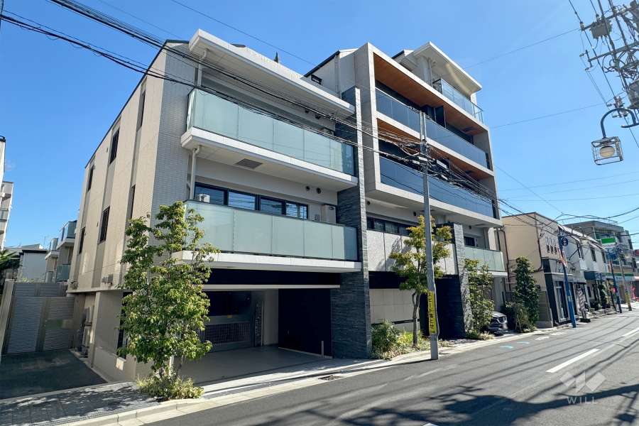 ピアース自由が丘レジデンスの外観（北側から）