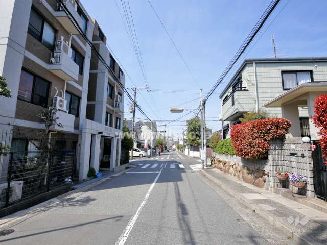 敷地北側の前面道路