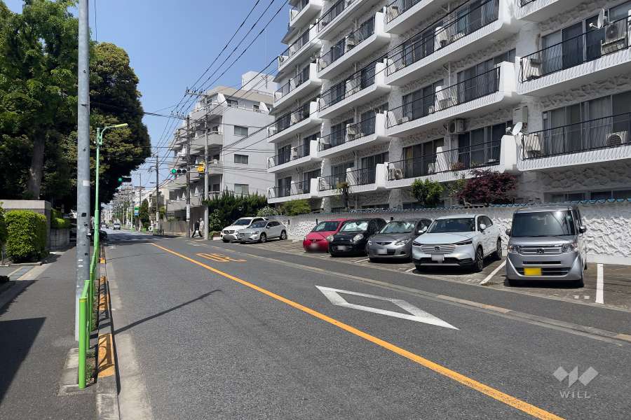 敷地南側の前面道路（東側から）