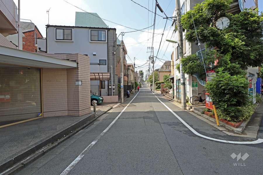 敷地北側の前面道路（東側から）