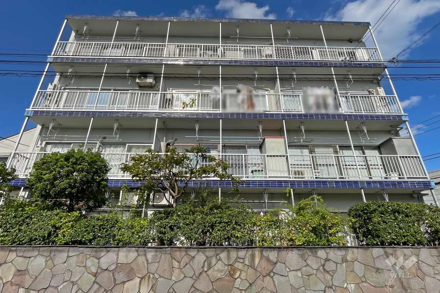 学芸コーポの外観（南西側から）