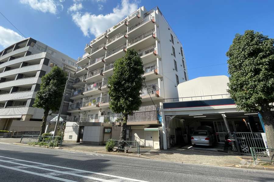 学芸大ニュースカイマンションの外観（南東側から）　