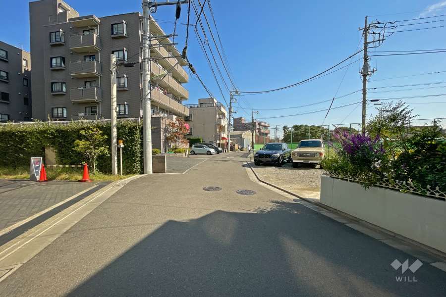 敷地南東側前面道路（南西側から）