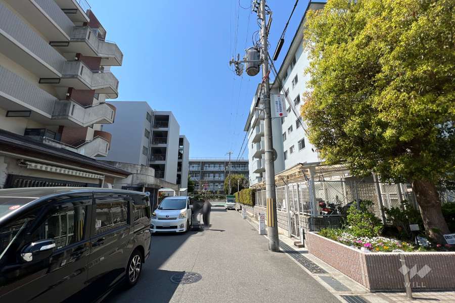 敷地南側の前面道路（東側から）