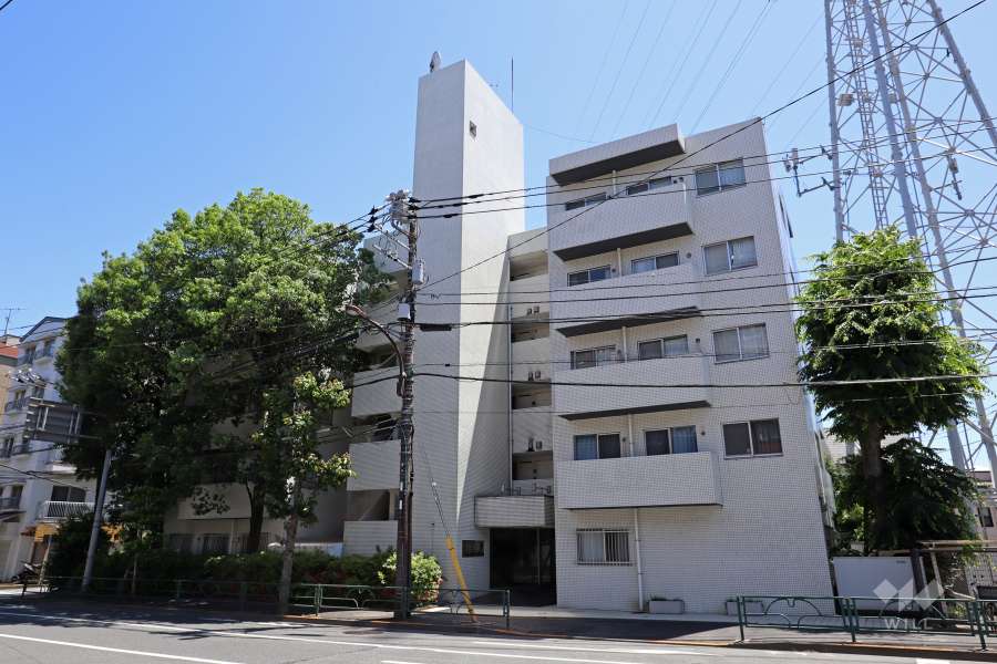 サンライン成城ハイツの外観（北西側から）