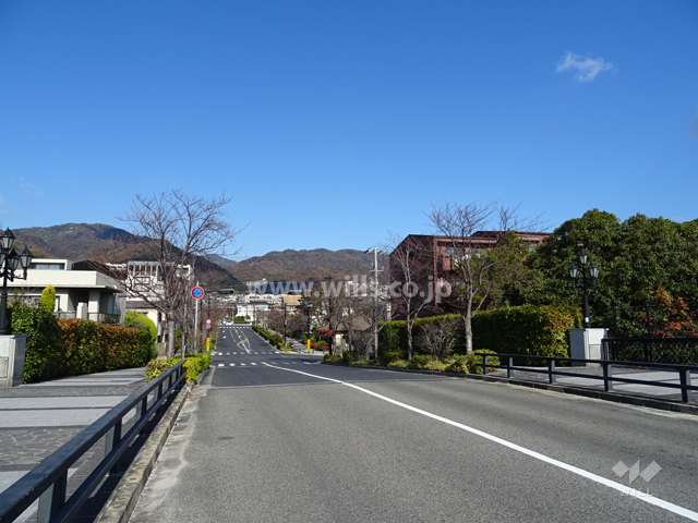 敷地西側の前面道路