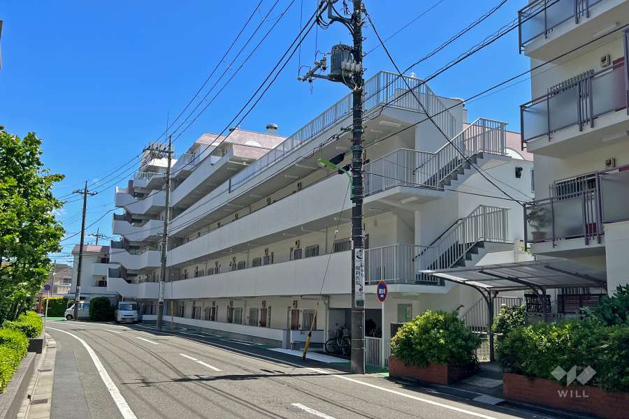 砧フラワーマンションの外観（北西側から）