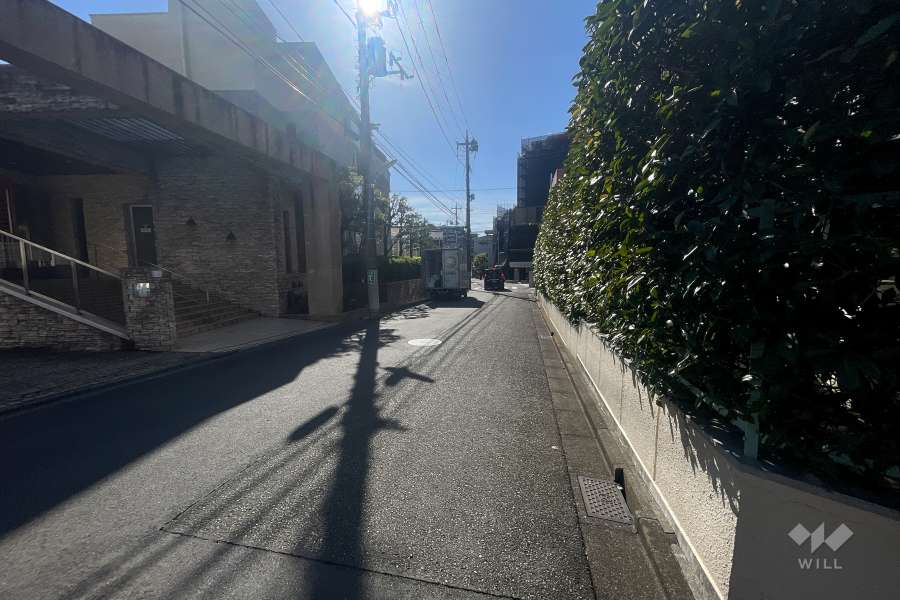 敷地東側の前面道路