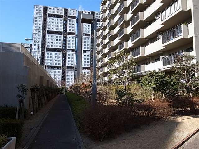 ラ・ヴェール芦屋2　4号棟の南側の緑地スペース