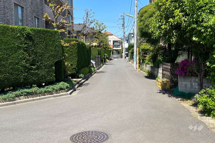 敷地東側の前面道路