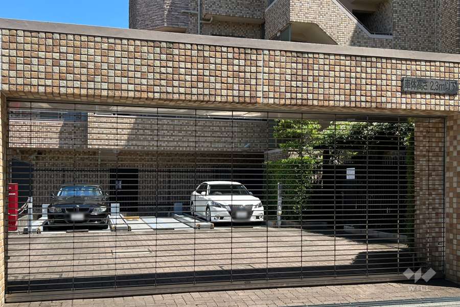 駐車場の出入り口（リングシャッター付き）